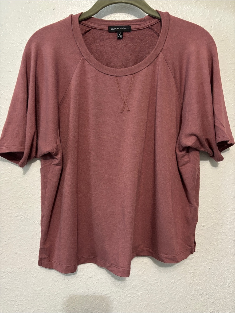 Beyond Yoga Rose Mauve Short Sleeve Crew Tee